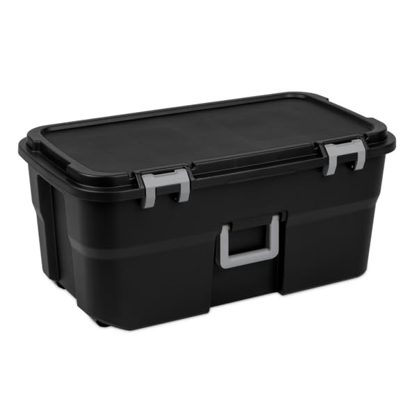 Black 22 Gallon Wheeled Storage Trunk H307200