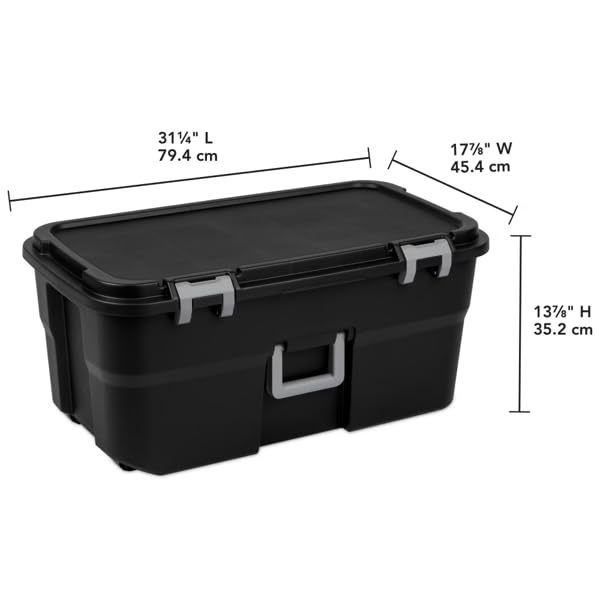 Black 22 Gallon Wheeled Storage Trunk H307200