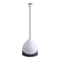 Heavy-Duty Toilet Plunger with Hideaway Holder, White E203282