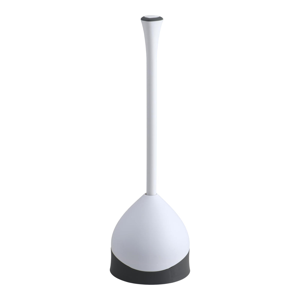 Heavy-Duty Toilet Plunger with Hideaway Holder, White E203282