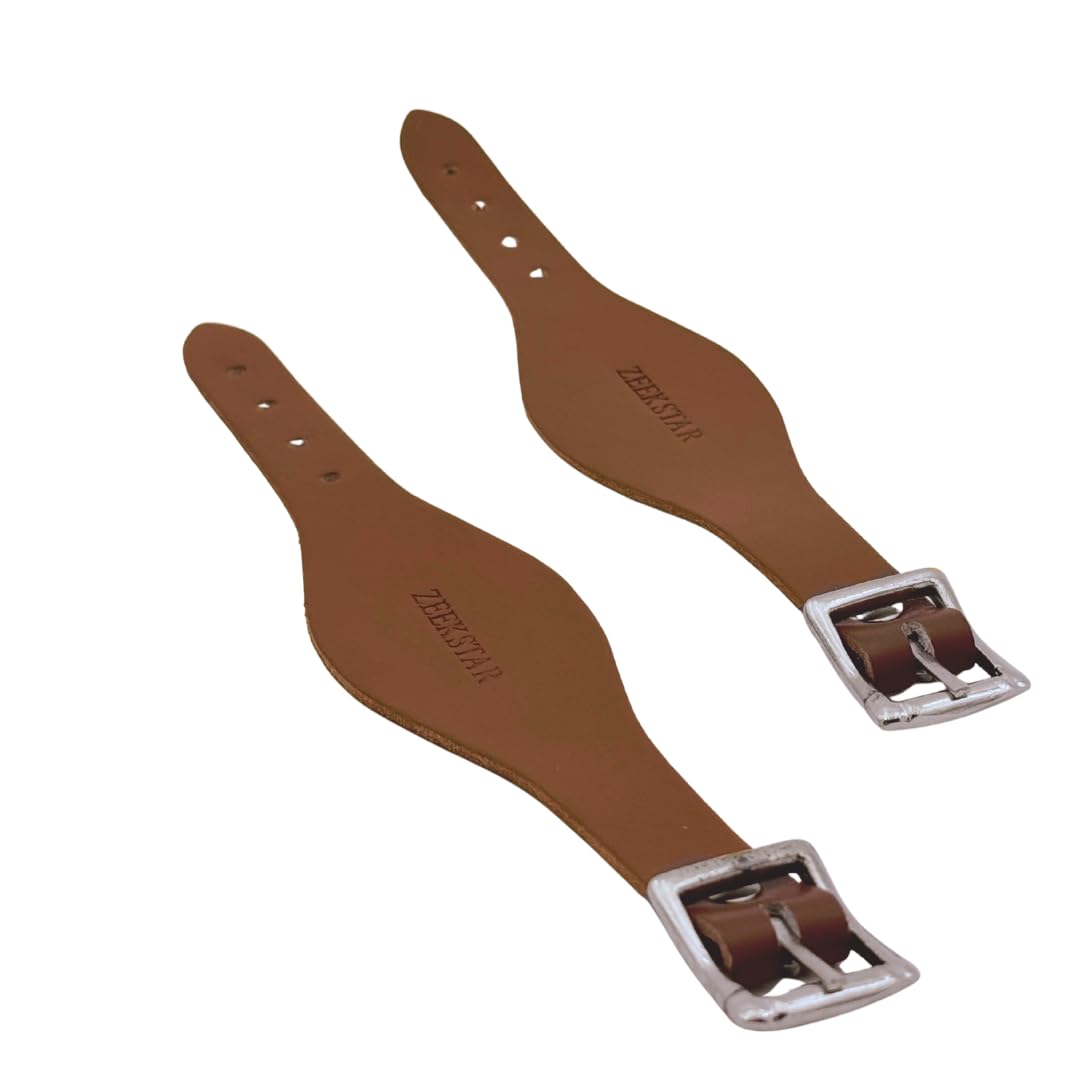 Leather Stirrup Hobble Straps with Stainless Steel Buckle C824293
