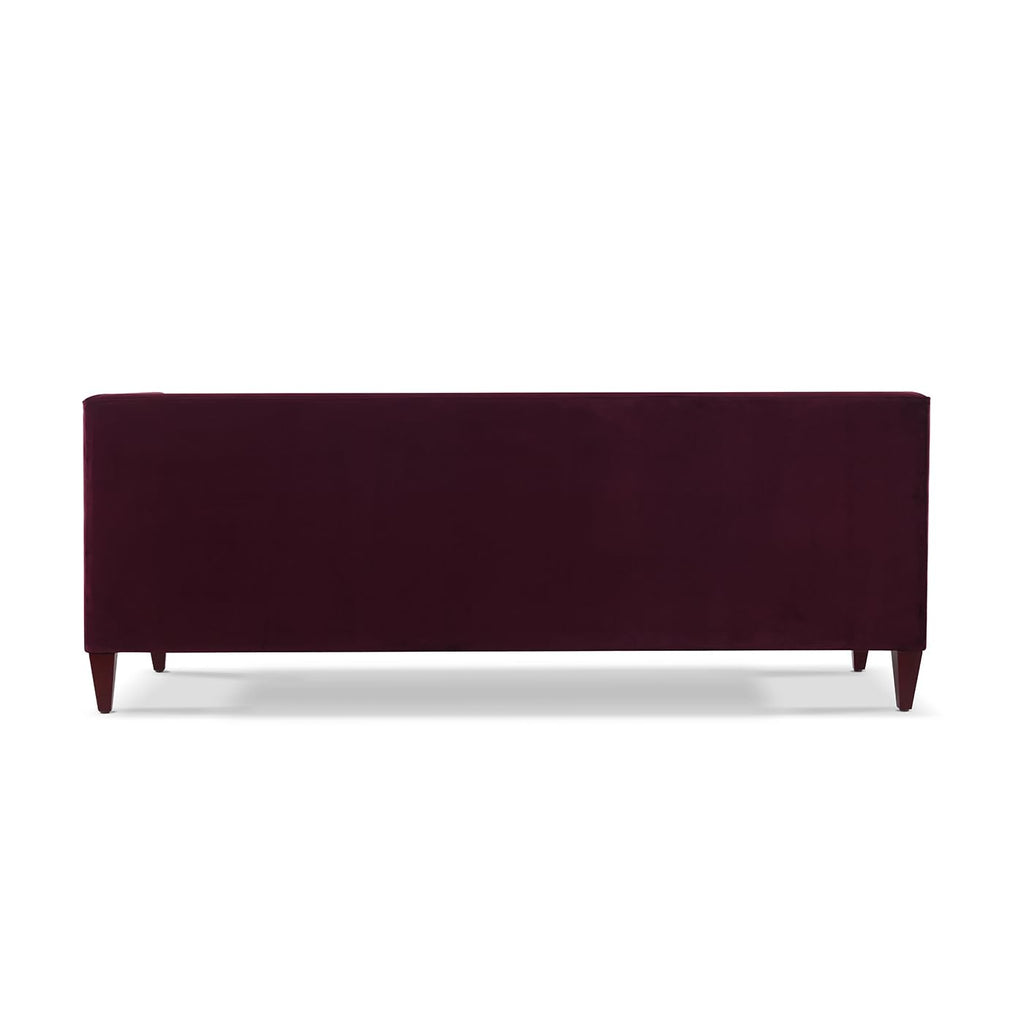 84 inch Burgundy Velvet Tufted Sofa B709