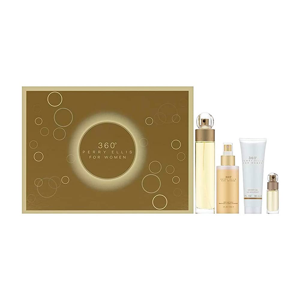 3.4oz EDT Spray 4oz Body Mist Spray 3oz Shower Gel 0.25oz EDT Spray 4 Pc Gift Set X139