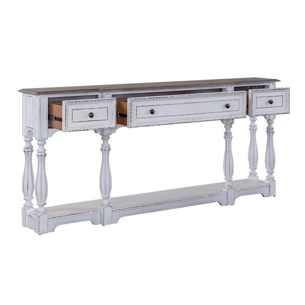 72-Inch Console Table with 3 Drawers and Bottom Shelf H604