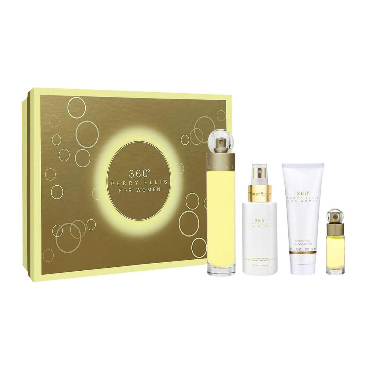 3.4oz EDT Spray 4oz Body Mist Spray 3oz Shower Gel 0.25oz EDT Spray 4 Pc Gift Set X139