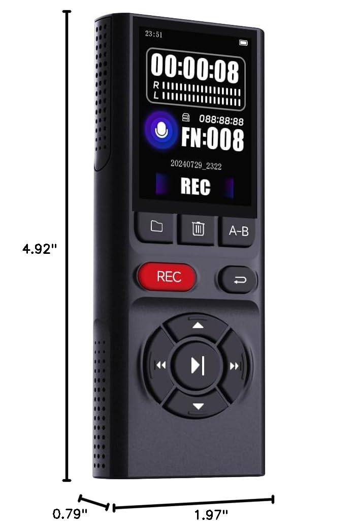 64GB Digital Voice Recorder with Playback USB I7673