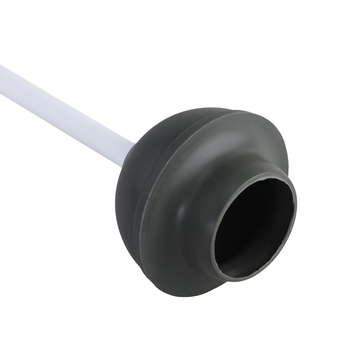 Heavy-Duty Toilet Plunger with Hideaway Holder, White E203282