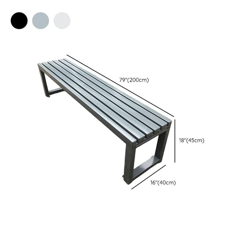 White Metal Frame Patio Bench K2866