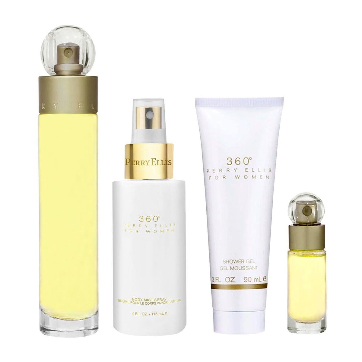 3.4oz EDT Spray 4oz Body Mist Spray 3oz Shower Gel 0.25oz EDT Spray 4 Pc Gift Set X139