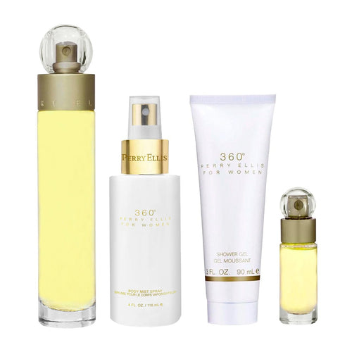 3.4oz EDT Spray 4oz Body Mist Spray 3oz Shower Gel 0.25oz EDT Spray 4 Pc Gift Set X139