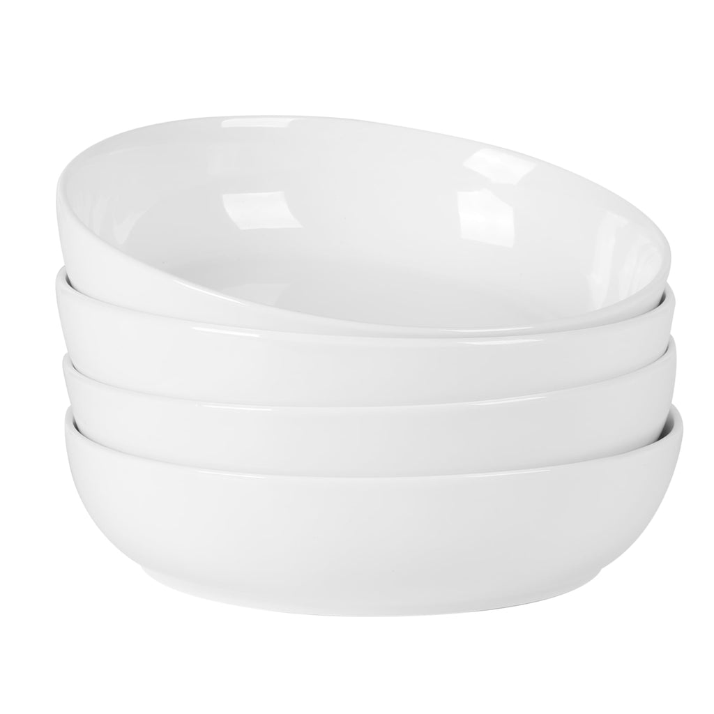 4-Piece 41oz Porcelain Ceramic Salad Bowls Set White S508184