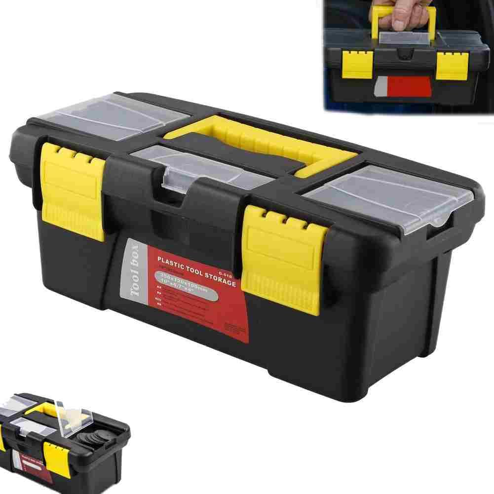 10-Inch Two-Layer Plastic Toolbox with Reinforced Handle B371