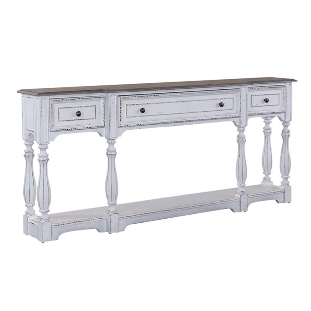 72-Inch Console Table with 3 Drawers and Bottom Shelf H604