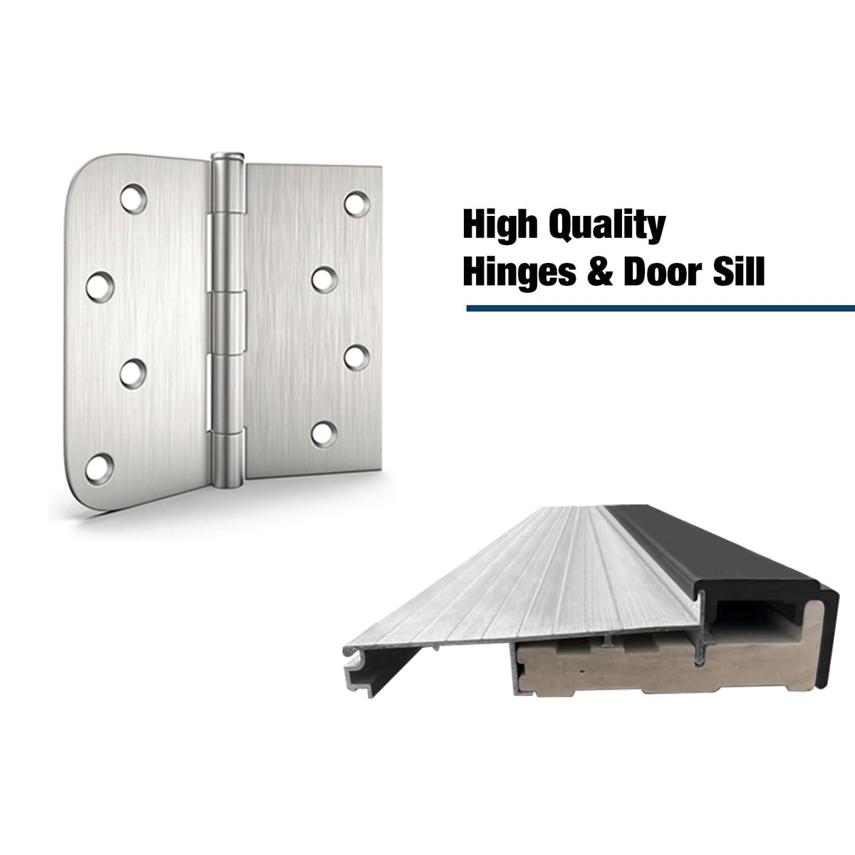 36" x 80" Black FRP Entry Door G692