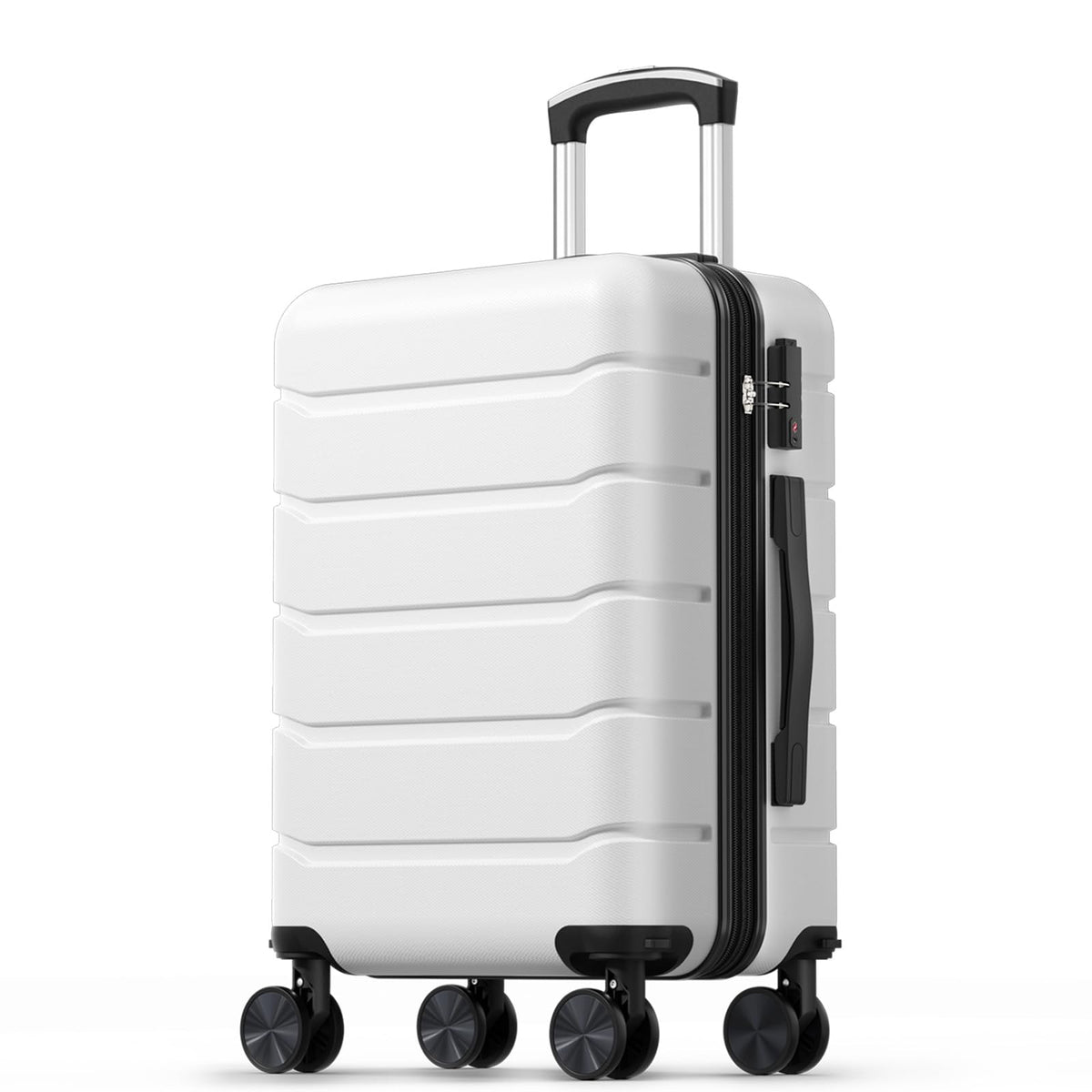 20 Inch White Hard Shell Carry on Luggage D99495