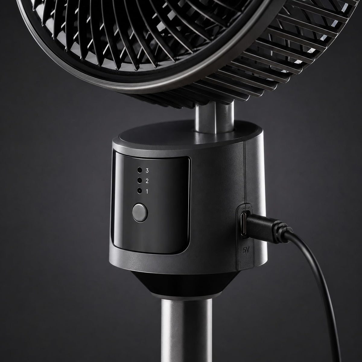 Pedestal Fan with USB Power, 3 Speed Quiet Floor Fan N9706