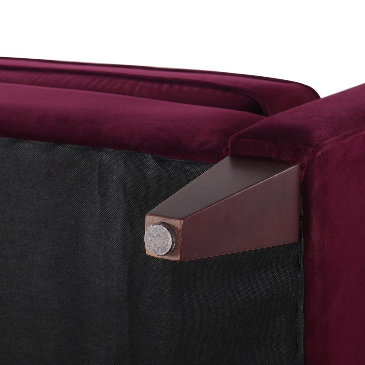 84 inch Burgundy Velvet Tufted Sofa B709