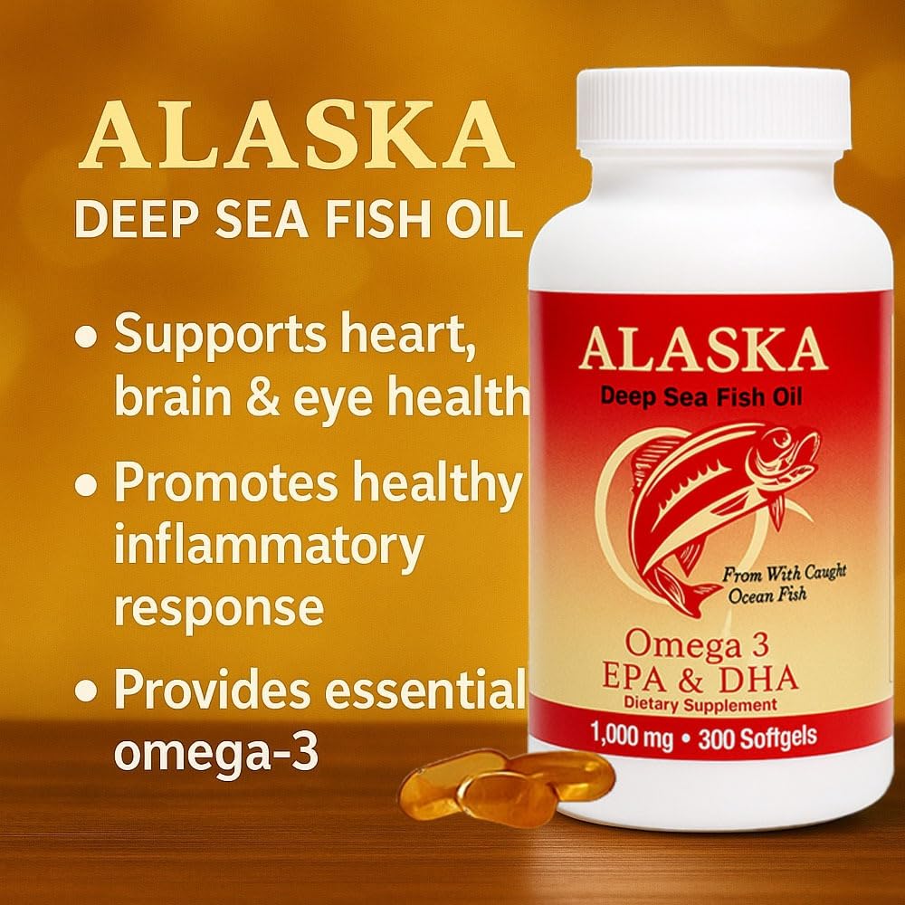Omega 3 Fish Oil 1000mg 300 Softgels M5632
