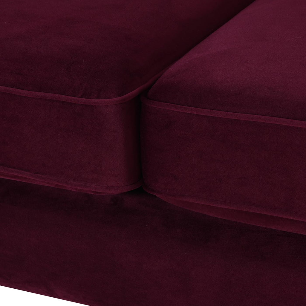 84 inch Burgundy Velvet Tufted Sofa B709