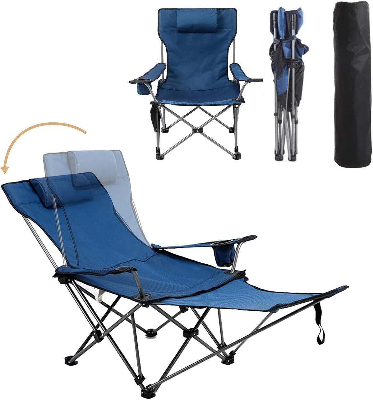 Zero Gravity Reclining Folding Chair with Footrest Cup Holder V884671