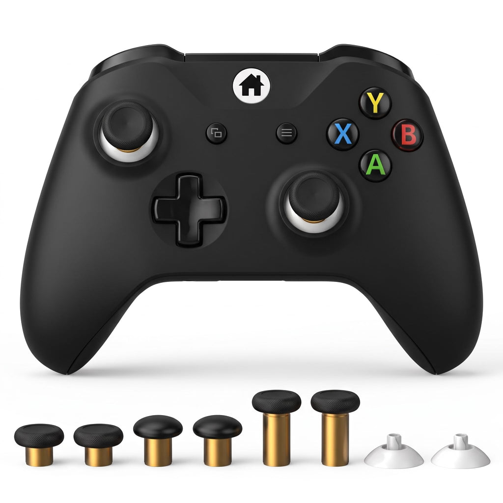 Wireless Controller with 6 Swappable Metal Thumbsticks, Hall Effect Sticks, Dual Rumble, Bluetooth 5.0 T367