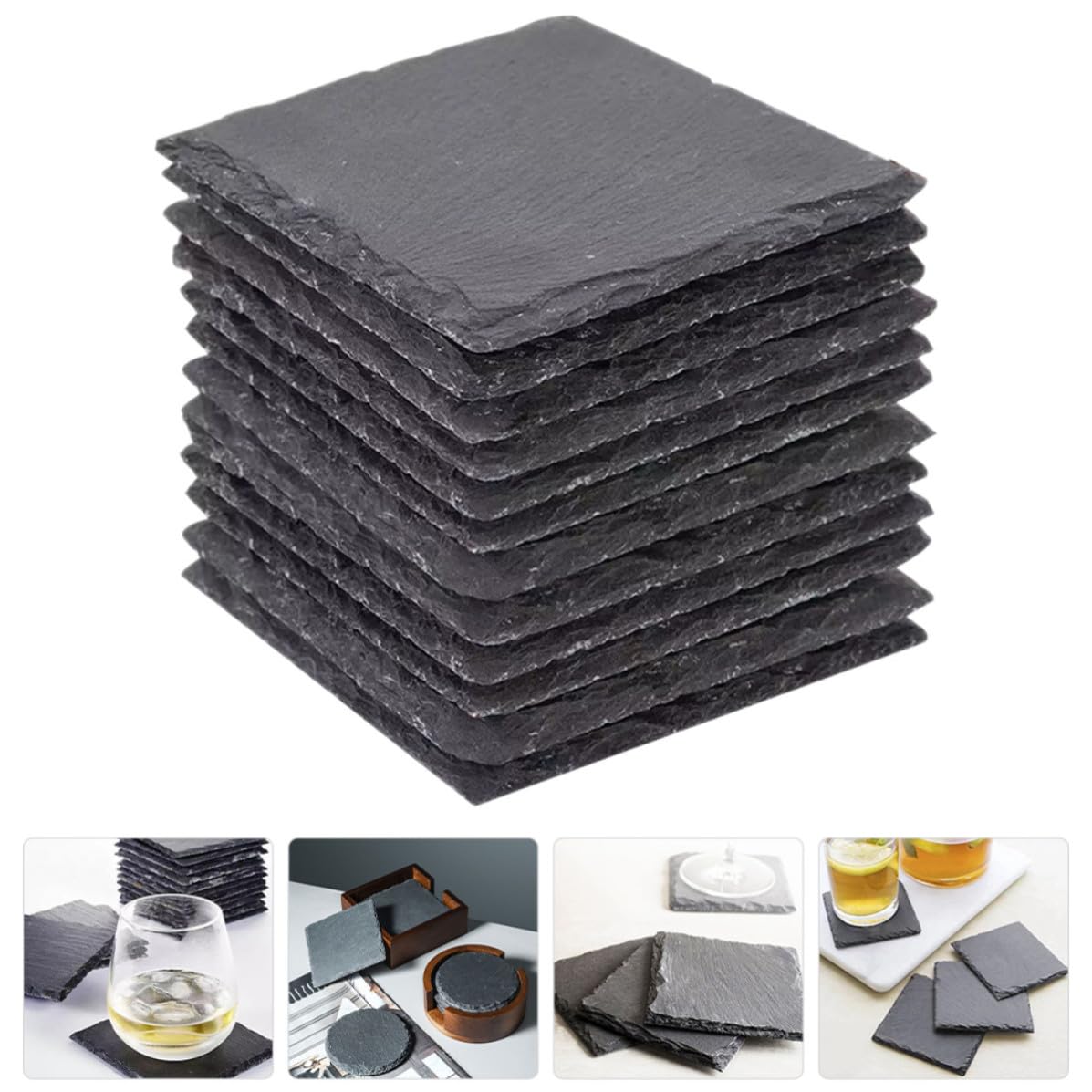 Natural Stone Decorative Cup Coaster Set A32035