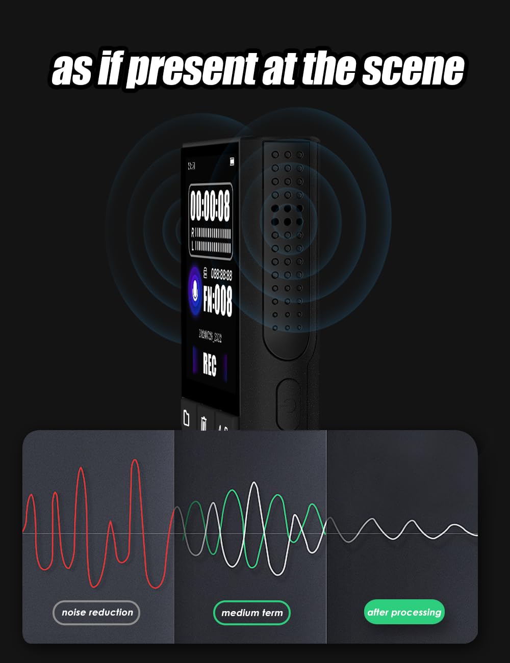 64GB Digital Voice Recorder with Playback USB I7673