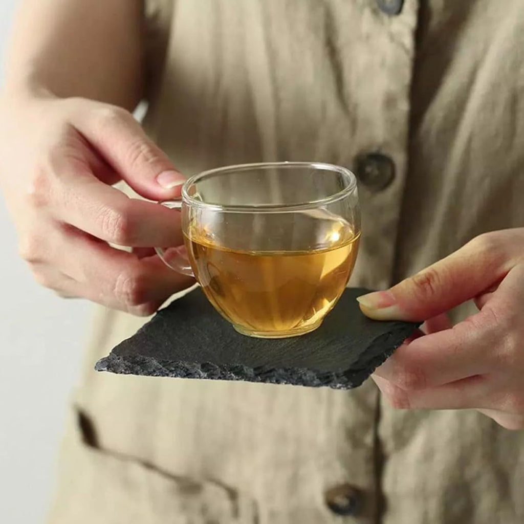 Natural Stone Decorative Cup Coaster Set A32035