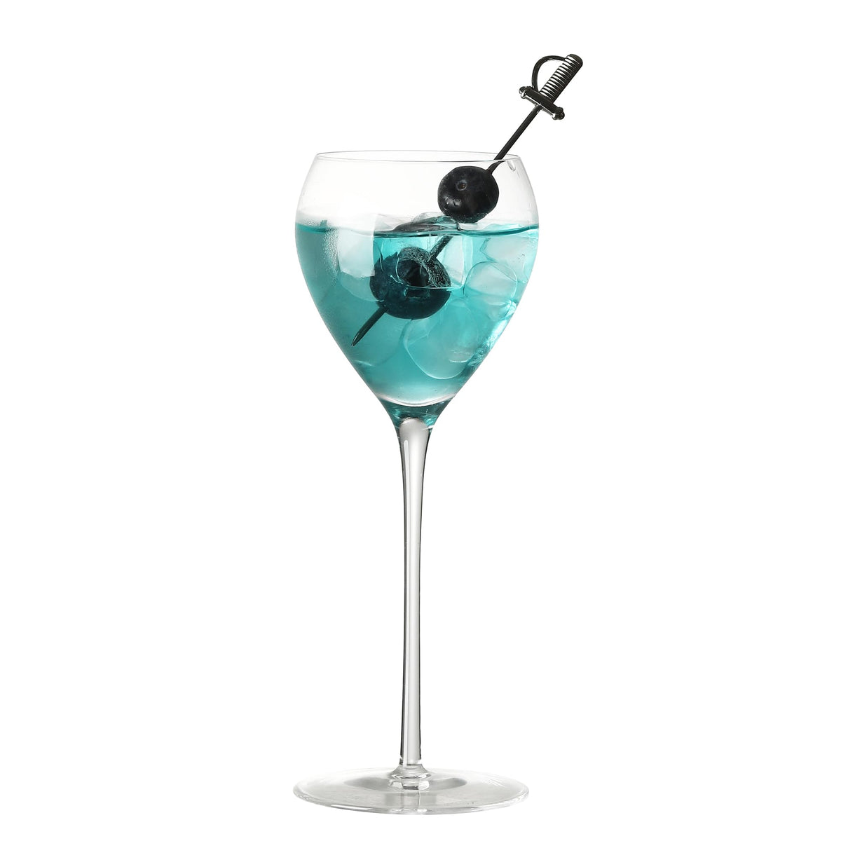 Hand Blown Crystal Cocktail Glasses Set of 6, 5.8Oz Clear T429012