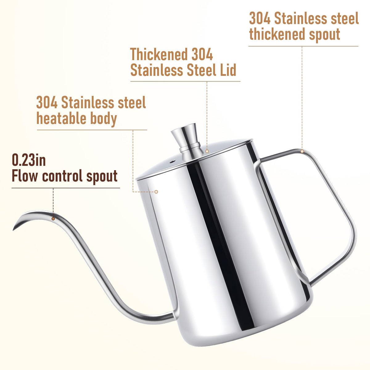20 oz Stainless Steel Pour Over Kettle Y55689