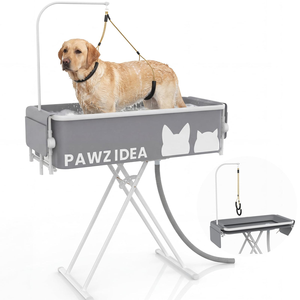 2-in-1 Dog Bathtub & Grooming Table F472010