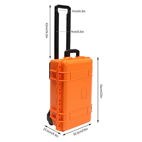 22" Weatherproof Hard Camera Case with Foam C9721