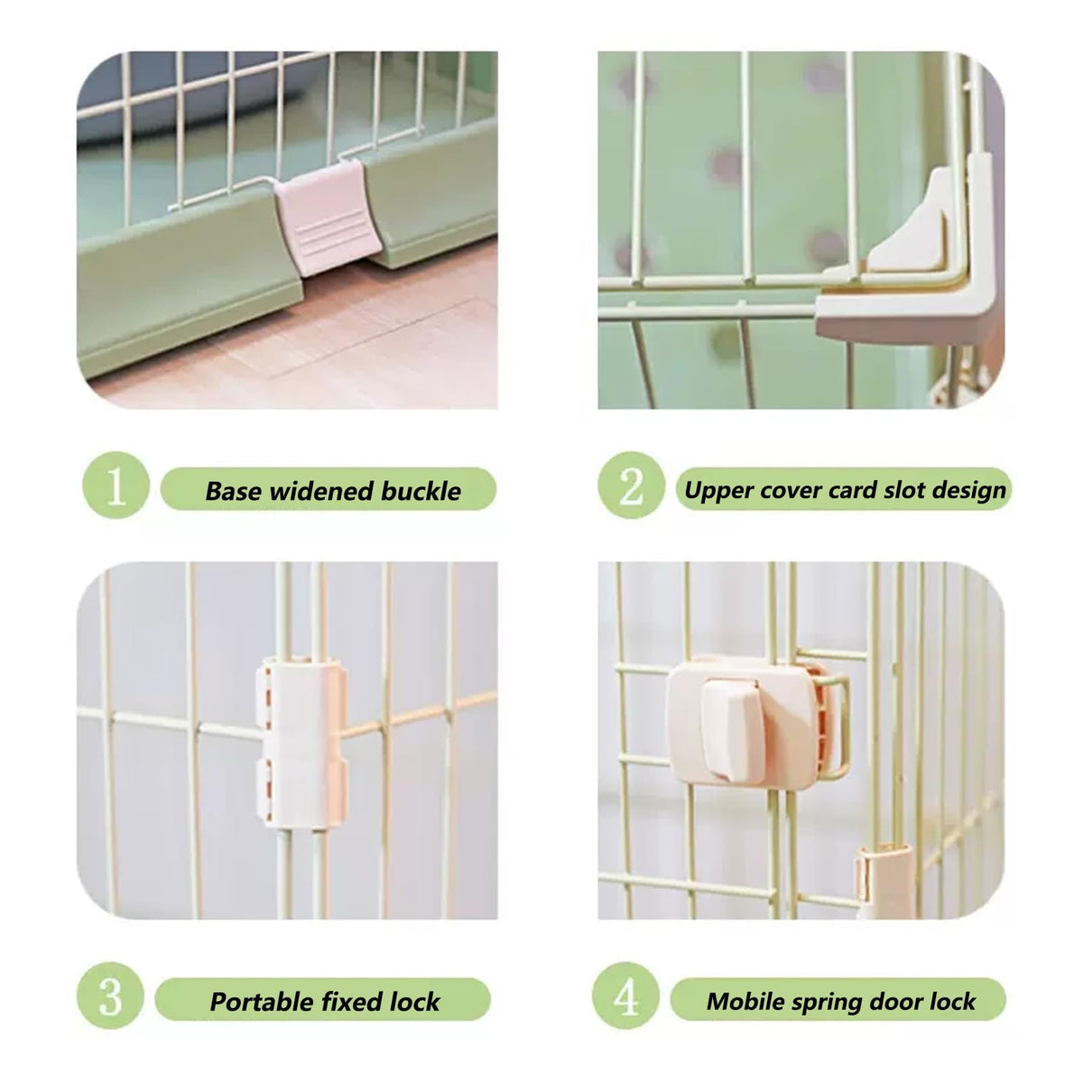 3/4-Tier Wire Cat Cage Playpen Kennel with Hammock O6555