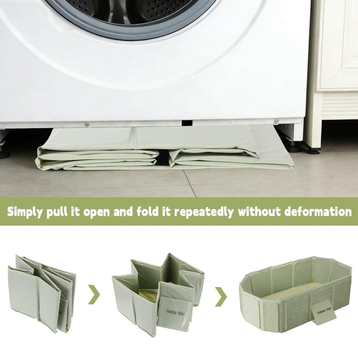 Foldable Pet Bath Pool 29.5×17.7 Inches Green P586814