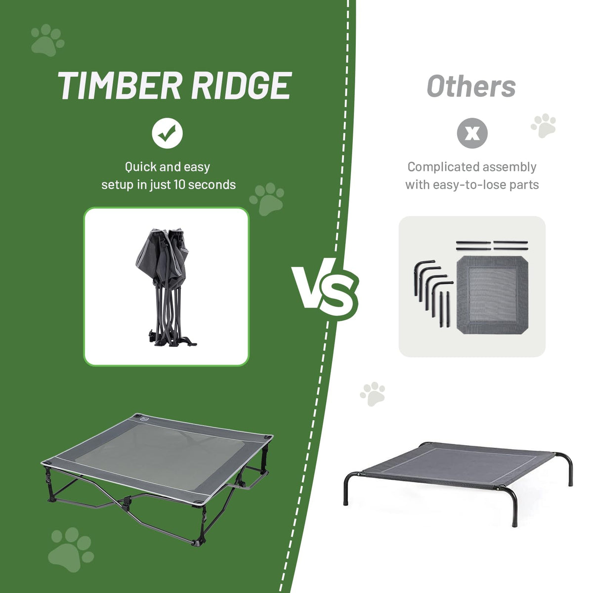 Elevated Cooling Dog Bed with Breathable Mesh A736