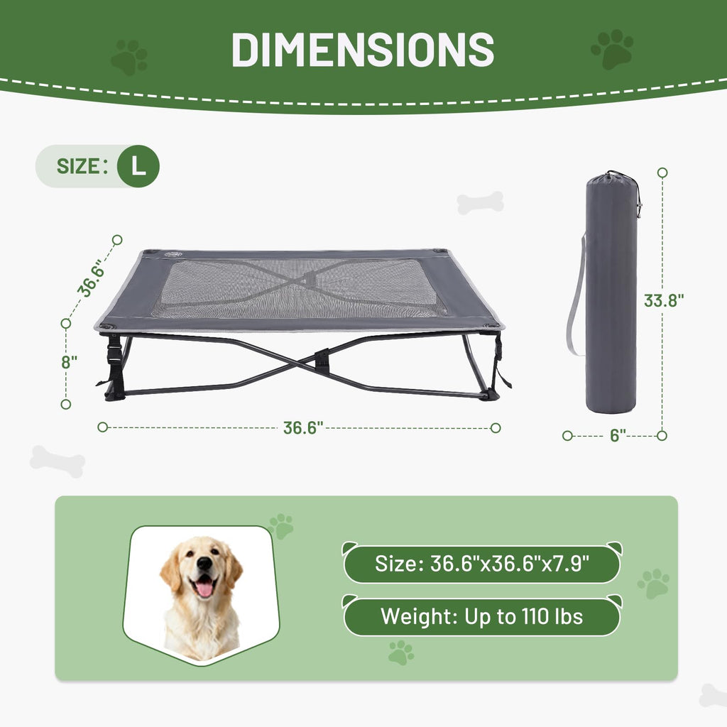 Elevated Cooling Dog Bed with Breathable Mesh A736