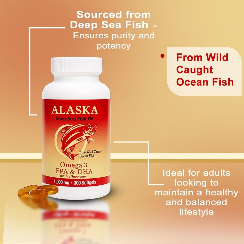 Omega 3 Fish Oil 1000mg 300 Softgels M5632