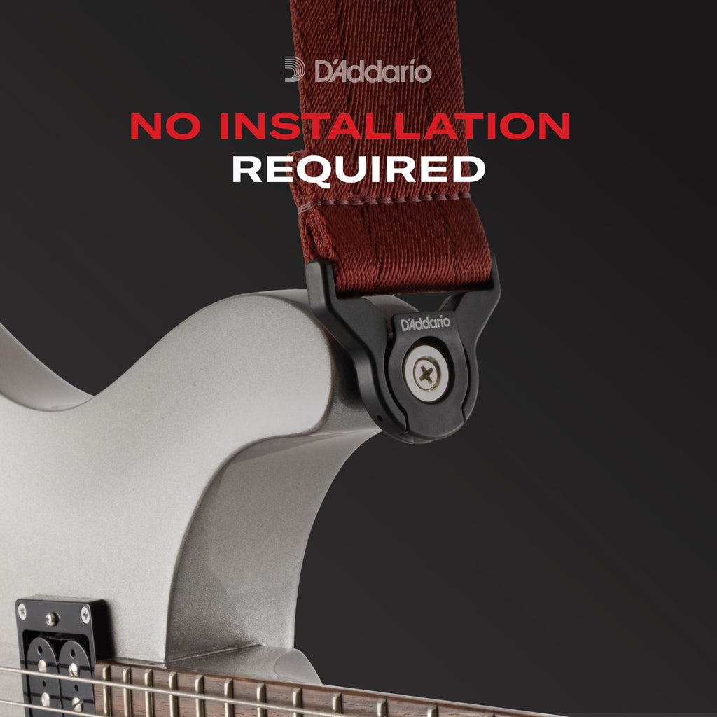 Black Leather Guitar Strap C794