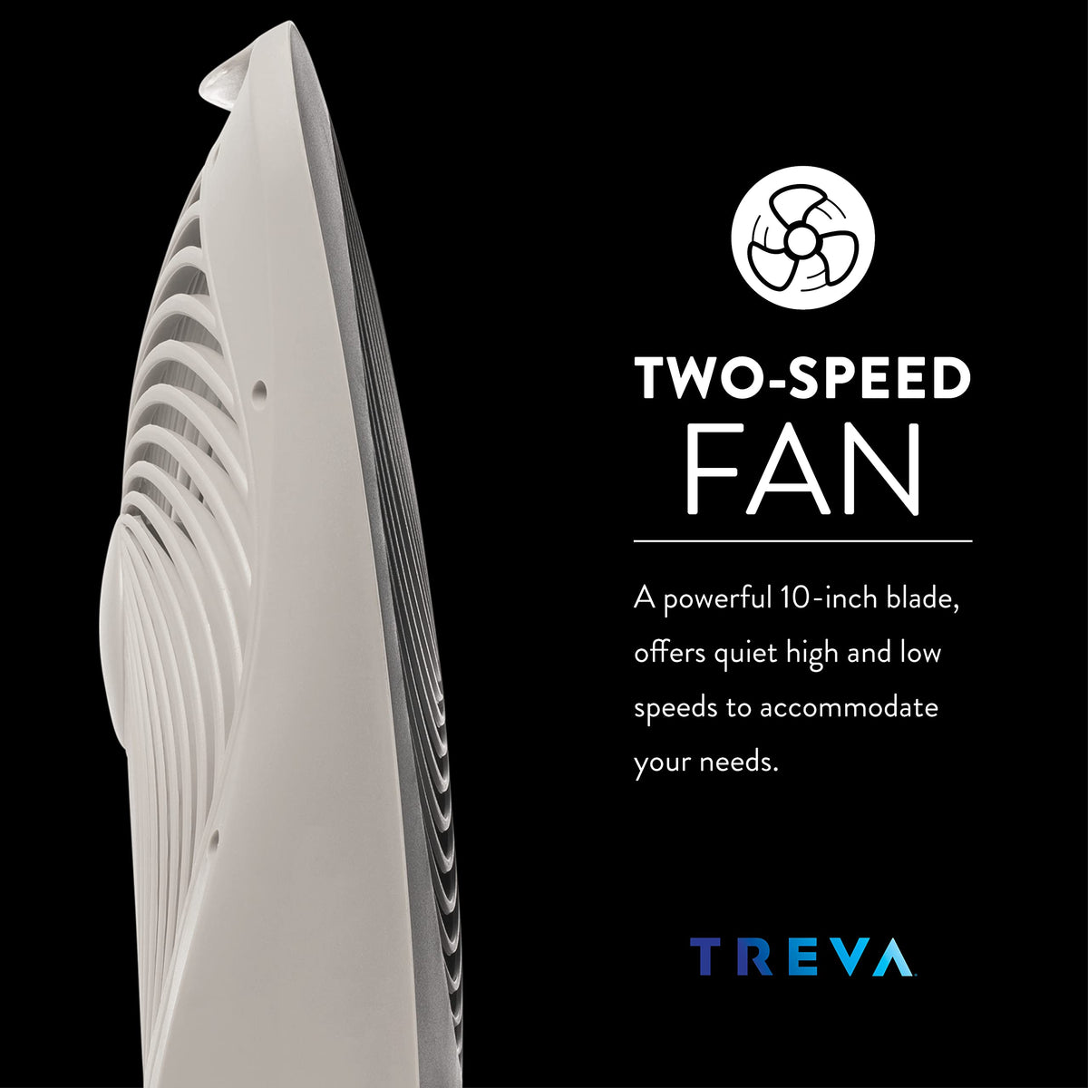 10 in Portable Desk Fan 2-Speed with USB Port G5386