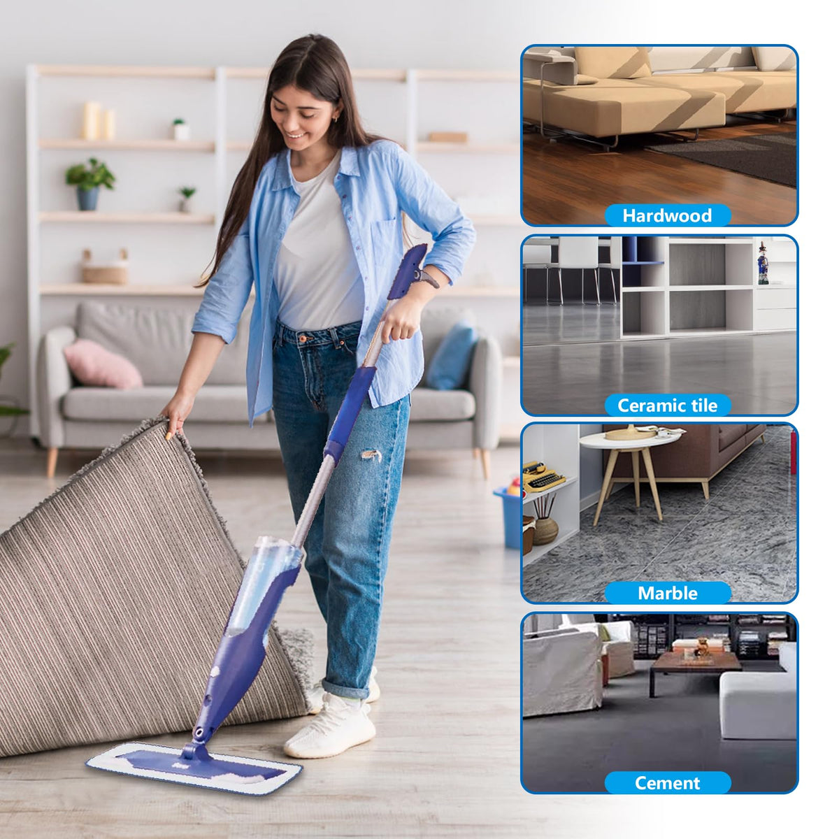 Washable Reusable Mop Pads Y365646