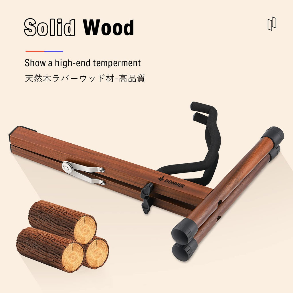 Wooden A Frame Folding Guitar Stand V2842