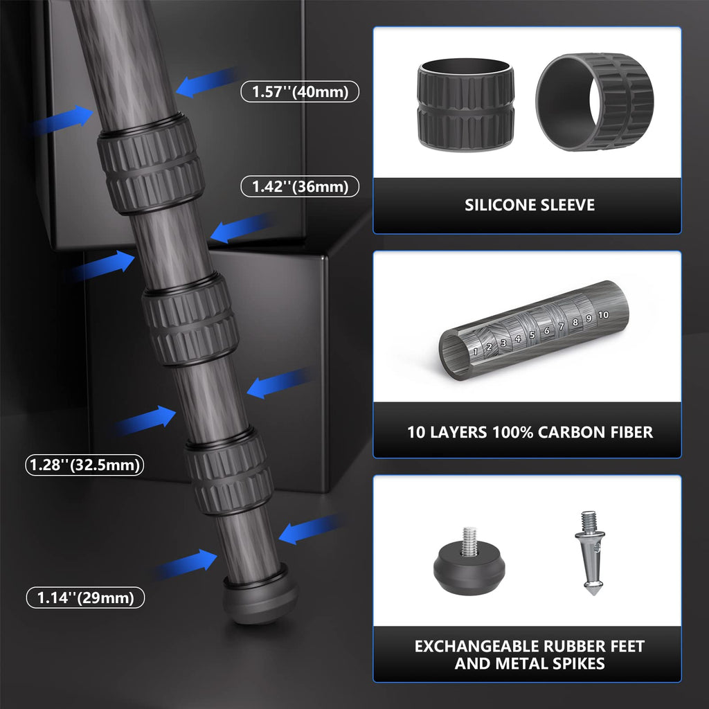 Carbon Fiber Tripod with 75mm Bowl and Adapter H557518