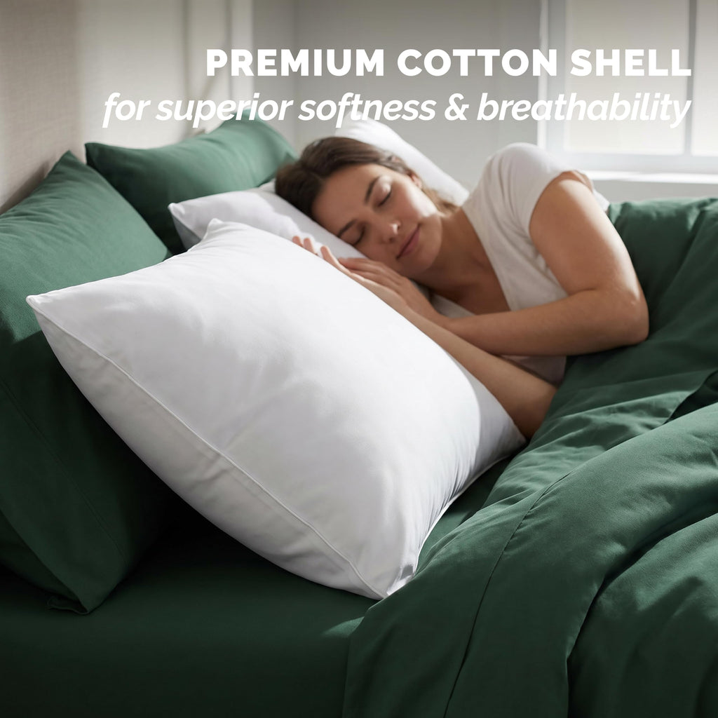 King Size Cotton Bed Pillows Set of 2 A800