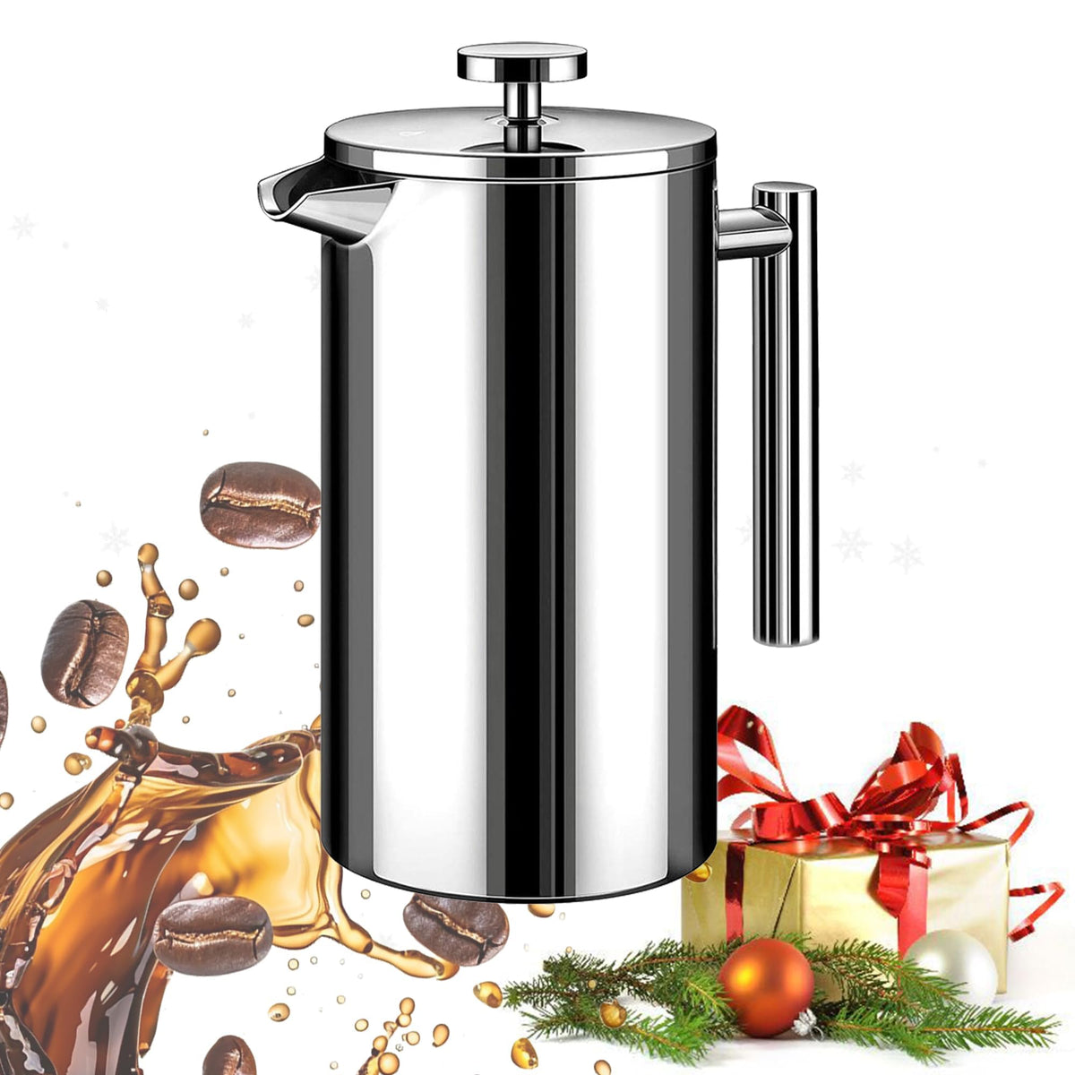 50oz Stainless Steel Double Wall Insulated French Press W27247