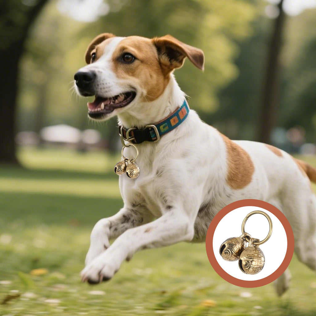 Copper Brass Dog Collar Bells 4 PCS S9444