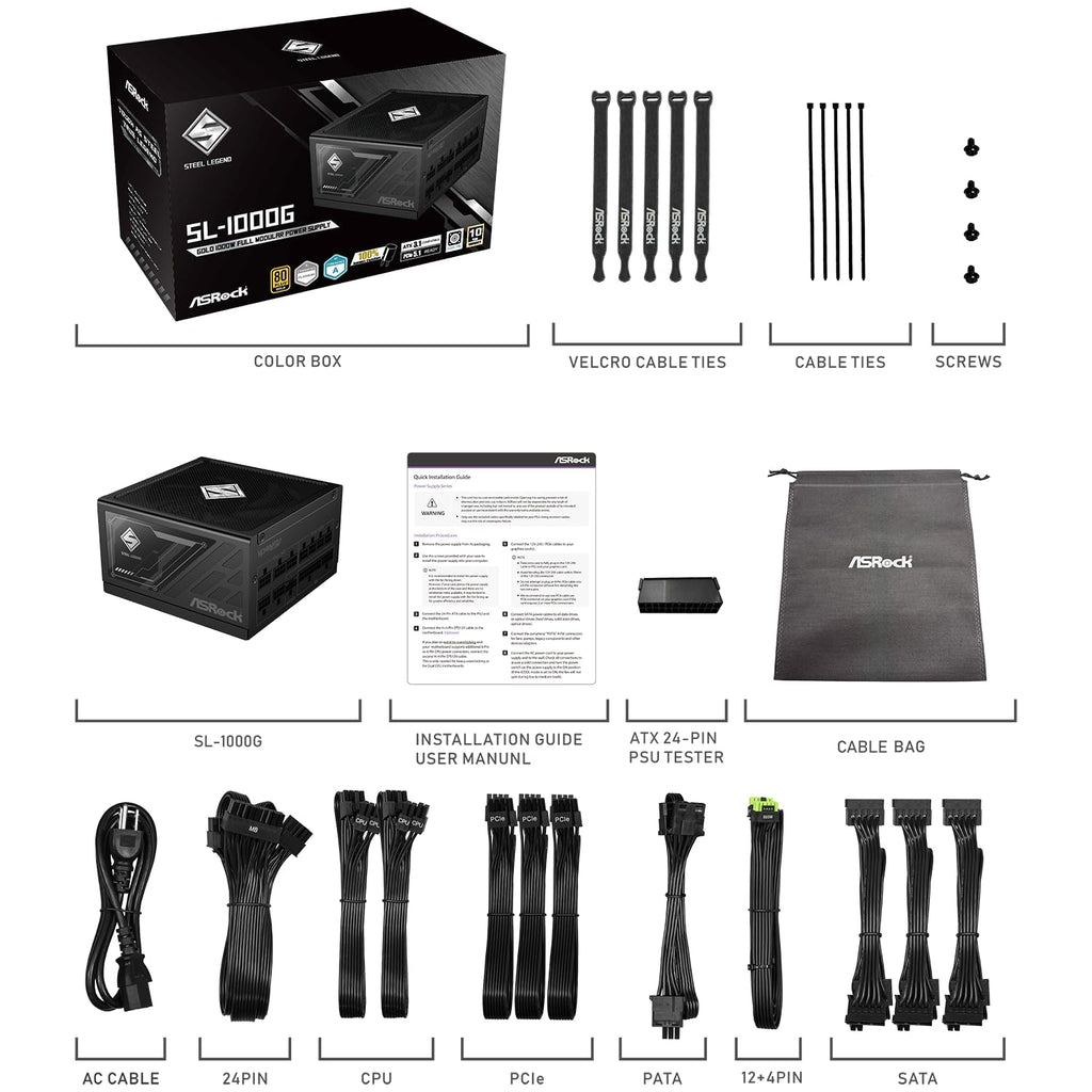 1000W 80 Plus Gold Full Modular Power Supply R59453