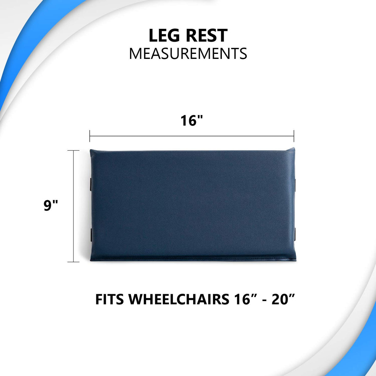 Cushioned Non-Slip Vinyl Wheelchair Leg Rest Pad X2383