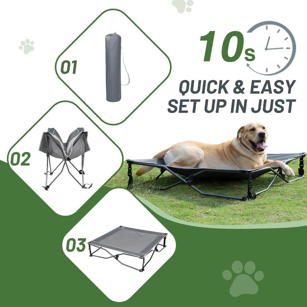 Elevated Cooling Dog Bed with Breathable Mesh A736
