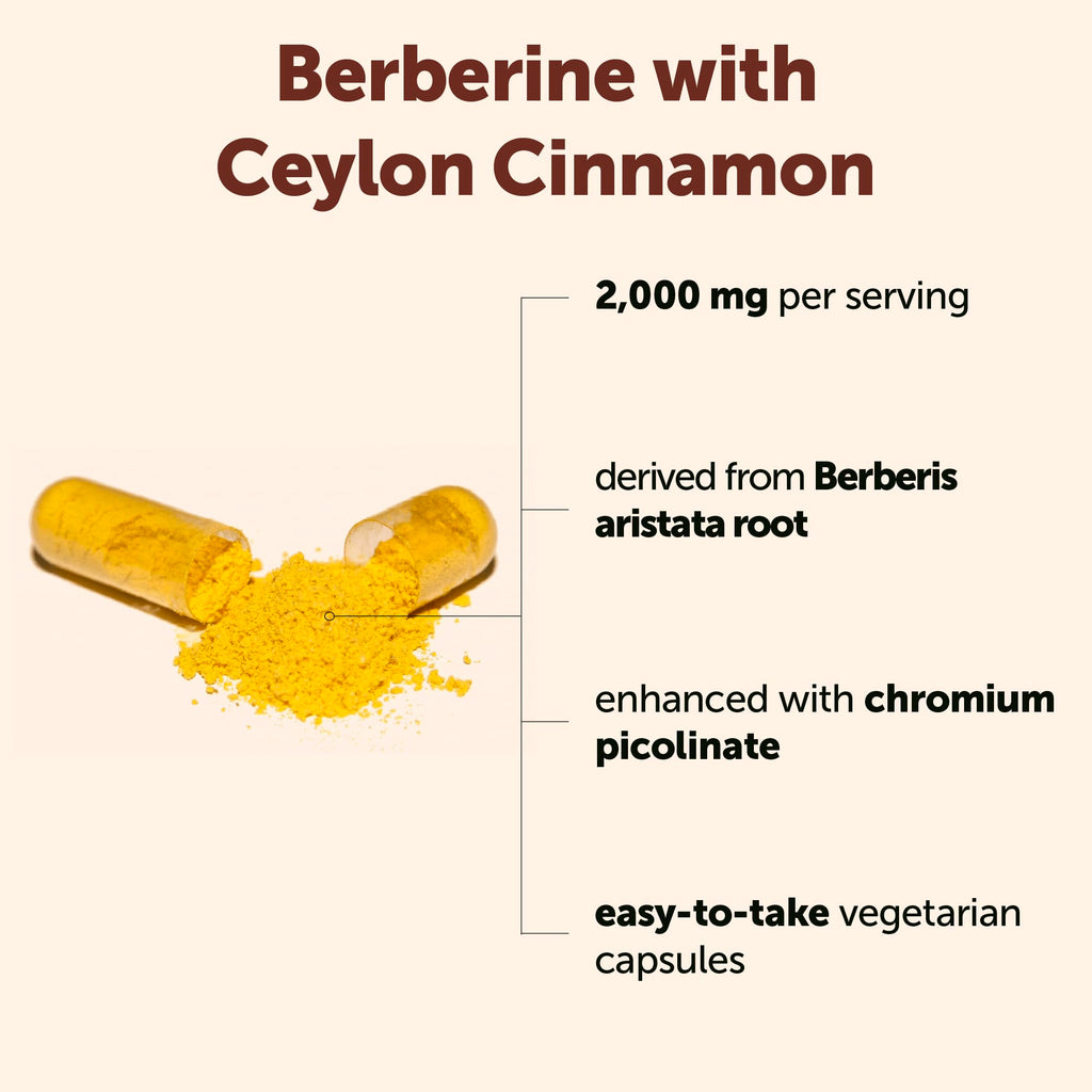 Berberine with Ceylon Cinnamon 2,000 mg 240 Vegetarian Capsules K116