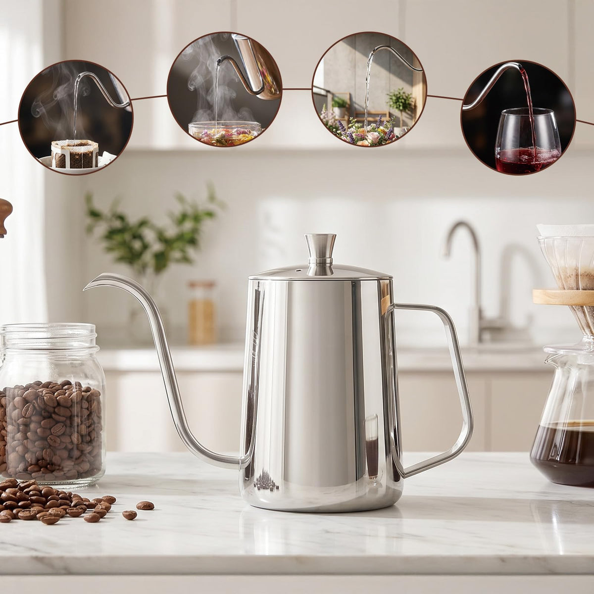 20 oz Stainless Steel Pour Over Kettle Y55689
